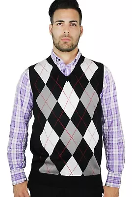 Blue Ocean Mens Argyle Sweater Vest (SV-255) • $27