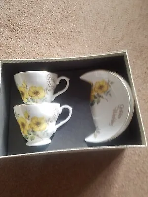 Golden Wedding Mayfair Bone China Tea Cups • £9.99