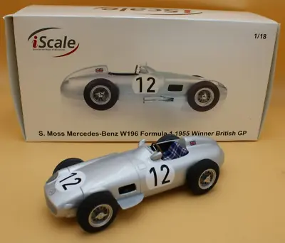 £84.99 • Buy Iscale 1/18 Mercedes-benz W196 Formula 1 Stirling Moss British Gp Winner 1955