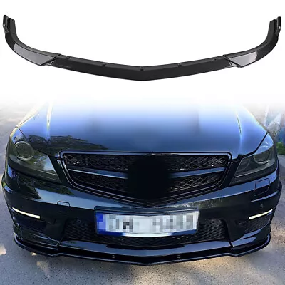 Front Bumper Lip Splitter Spoiler For 12-14 BNEZ C W204 Sport Carbon Style • $56.92