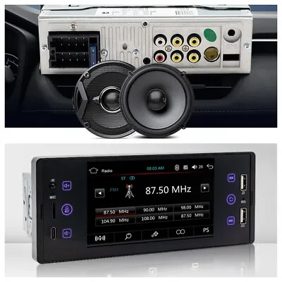 1DIN 5  Car Stereo Radio Bluetooth Single MP5 Car Multimedia Player FM USB AUX • $126.29