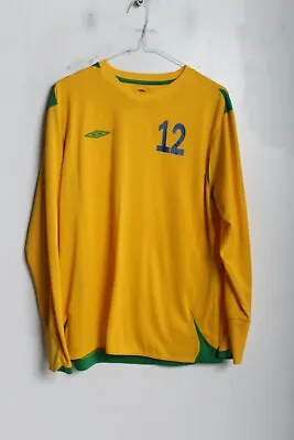 Vintage 90’s Umbro Football Shirt Top Yellow -Size Large L (B4) • £3.99