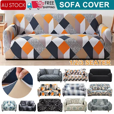 $6.25 • Buy Sofa Covers 1/2/3/4 Seater High Stretch Lounge Slipcover Protector Couch Cover