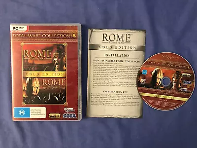 Rome Total War & Barbarian Invasion Gold Edition PC DVD-Rom Manual On Disc • $9.85