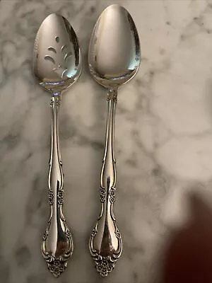 Oneida Community MODERN BAROQUE 1969 Silverplate Silverware Serving Spoons • $20