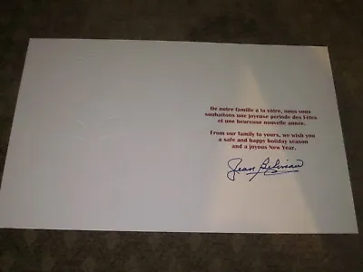 Jean Beliveau Signed Autographed Official Montreal Canadiens Christmas Card • $150