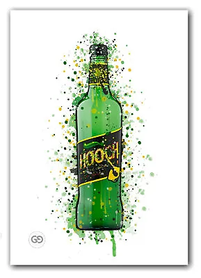 Hooch Style Poster Print Vodka Bottle Style Home Wall Art Alcohol Drinks Bar • £18.95