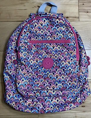 Kipling Kids Backpack Rainbow Pink Multiple Pockets Durable Stylish W/o Monkey • $21.99