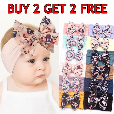 Baby Rabbit Headband Elastic Bowknot Hair Band Girls Bow-knot Newborn Bow Kids • £1.99