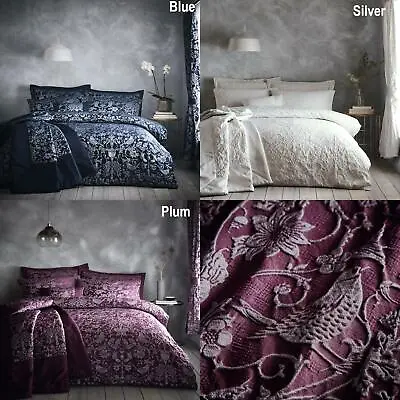   Jacquard Duvet Cover Bedding Or Bedspread Sets Or Cushion Or Curtains • £13.99