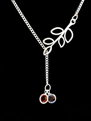 Birthstone Necklace Branch Family Tree Mother's Day Gift Mom Wife Lariat Jewelry • $20.99