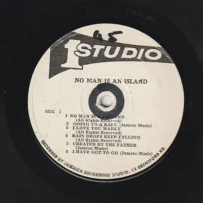 REGGAE LP  1970s STUDIO ONE LABEL DENNIS BROWN   NO MAN IS AN ISLAND   • £7.88