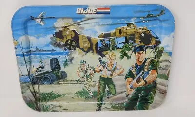 Vintage GI JOE 1987 Metal Television TV Folding Food Tray 17  • $39.88