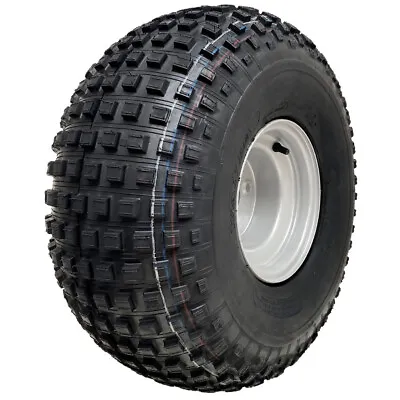 22x11.00-8 Knobby ATV Tyre 4 Stud Steel Rim 4 Ply Trailer Quad Wheel 4 Inch PCD • £75.70