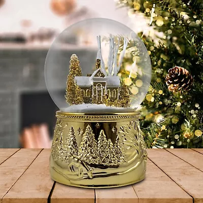 100mm Golden House Scene Water Globe By The San Francisco Music Box Company • $39.99