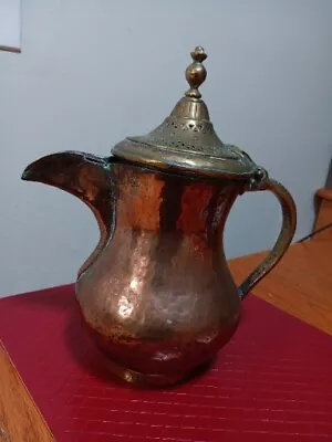 Antique DALLAH Islamic Arabic Middle East Brass & Copper Coffee Pot • $495