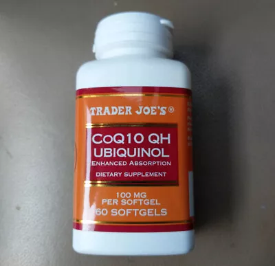 Trader Joe's CoQ10 UBIQUINOL 60 Softgels 100mg CoQ10 QH {Exp:08/2027+} • $12.25