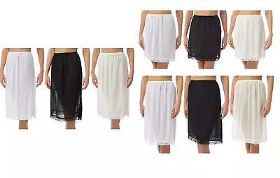 UK Ladies Marlon Half Slip  Cling Resist Underskirt 18 24 27 Length Womens 12-26 • £10.99