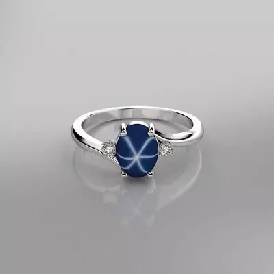 Genuine Lindy Blue Star Ring 925 Sterling Silver Woman Ring Personalized Gift • $27