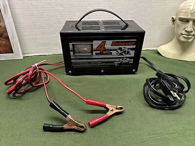 Vintage Solid State- Schauer 4 Amp 12 Volt Battery Charger USA Model A7612 • $32