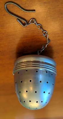 Tea Pot Tea Strainer Diffuser Infuser With Chain Vintage Retro  • $9.99