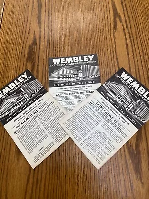 3 Ice Hockey Programmes Wembley Lions 1963 • £6.99