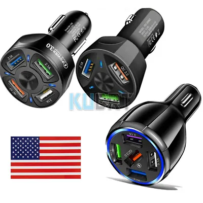 $6.99 • Buy 3 4 5 USB Port Fast Car Charger Adapter For IPhone Samsung Android Cell Phone