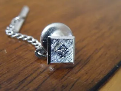 Vtg Anson Diamond Tie Tack Pin 925 Sterling Silver Shirt Lapel Pin Dress FREESH • $14.73