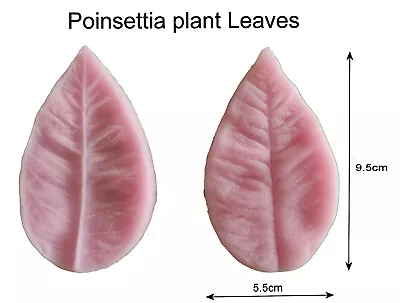 Poinsettia Plant Leaves Silicone Veiner Molds #Ak077Clay Flowers. • $7.99