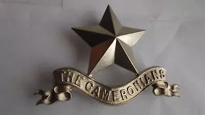 Militalia WW1 /WW2 Era Cap Badge The Cameronians 84mm X 60mm • £25