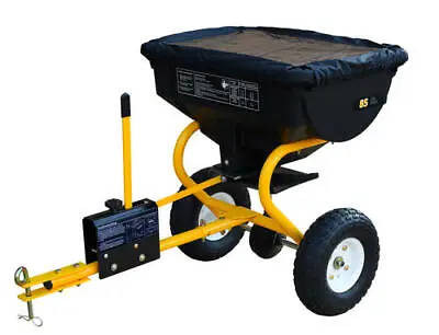 85 Lb Tow Behind Broadcast Spreader Rust Proof Poly Hopper Universal Hitch Pin • $162