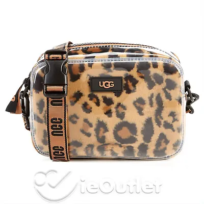 New UGG Janey II Clear Sheepskin Plush Signature Crossbody Belt Bag - Leopard • $57.50