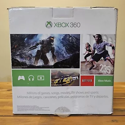 Microsoft Xbox 360 Slim 4GB 1538 Original Box Cords Controller & 2 Games Tested • $89.96