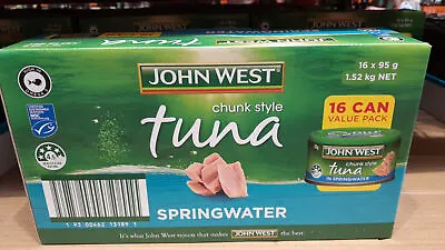 $29.39 • Buy John West Tuna In Spring Water 16 X 95G