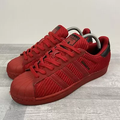 Adidas Superstar Red & Black Adidas Originals Mens Size UK 8 - Retro 2016 • £19.99