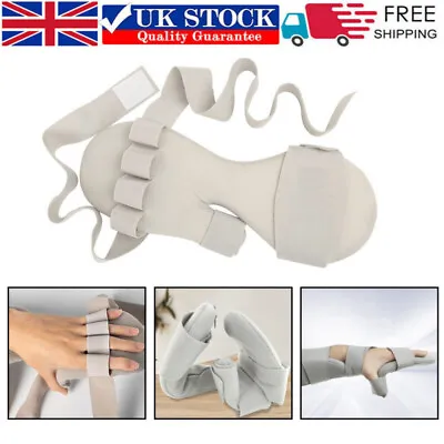 Resting Hand Splint Night Immobilizer Wrist Fingers Brace For Stroke Tendonitis • £16.52