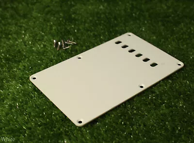 Vintage Style Tremolo Cover Back Plate For Fender Strat - White 1 Ply 1.4mm • $14.25