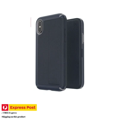 $41.95 • Buy SPECK PRESIDIO CARD FOLIO Phone Case IPHONE X/XS - NAVY/GREY - Express Post
