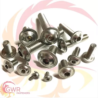 £2.51 • Buy M5 M6 M8 M10 Hex Socket Flanged Button Head Screws A2 Stainless Steel Allen Bolt