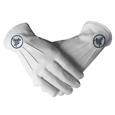 Masonic Regalia White Soft Leather Mason Gloves  • $35.88