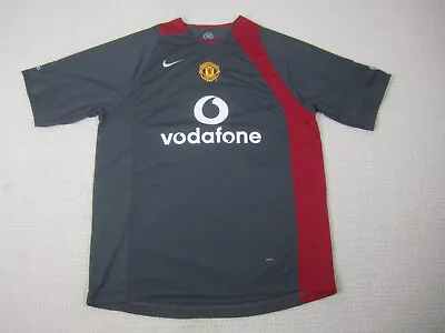 Manchester United Vodafone Jersey Mens Large Gray Total 90 Nike Soccer Shirt • $45