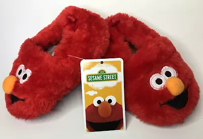 NEW Sesame Street ELMO Red Plush Indoor Kids Slippers Toddler Size 4 • $13.99