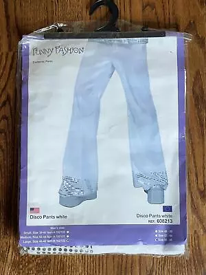 Funny Fashion White Disco Pants Halloween Costume Elvis XL 46-48 NEW • $34.99