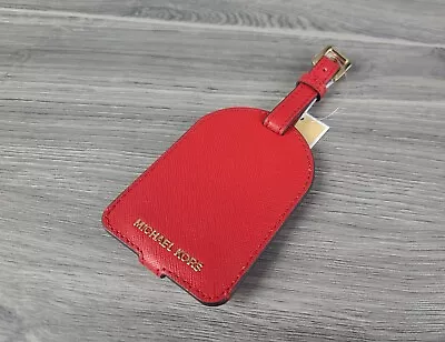Michael Kors Crossgrain Leather Luggage Tag (Bright Red) • $25