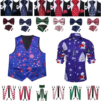 Christmas Mens Vest Tie Set Wedding Formal Casual Free Collocation • $9.97