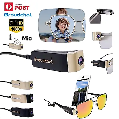 Camera Glasses 1080P HD Mini Cam Microphone Audio Video Recorder Eyewear DVR USB • $40.84