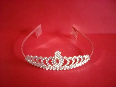 £5 • Buy SPARKLY TIARA - HEADBAND STYLE WITH SIDE COMBS - HEIGHT 4cm
