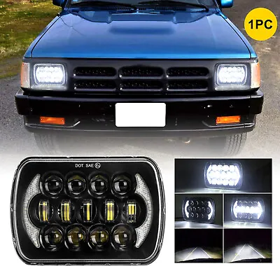 For Mazda B2200 B2600 B2000 RX-7 GLC 7x6  5x7  Inch Black LED Headlight Halo DOT • $36.99