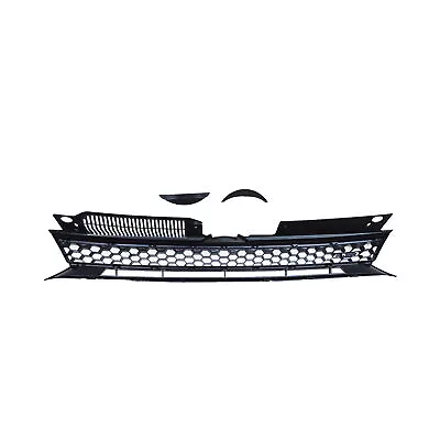 Front Black Badgeless Hex Mesh Grille FIT 2010-2014 VW MK6 GTI Golf • $45.98