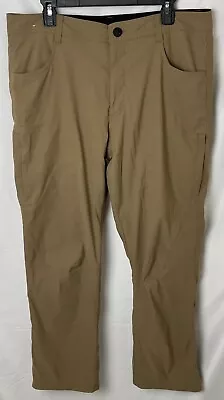 Orvis Mens Fleece Lined Pants 36 X 30  Khaki Tan Beige Fishing Hiking • $16.95